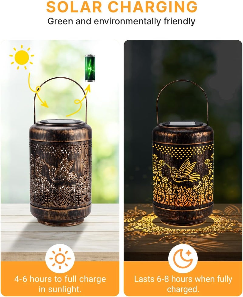 Calibron Best Friend Birthday Gifts for Women Solar Lanterns Outdoor Waterproof, Best Friend Gifts for Women Solar Lights Garden Decor, Hanging Light Yard Decoration Outdoor, Backyard, Patio, Porch - Image 3